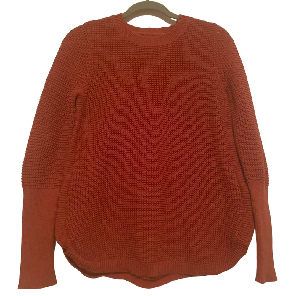 DAKINI Burnt Orange Sweater, long sleeved with side zippers, Size M